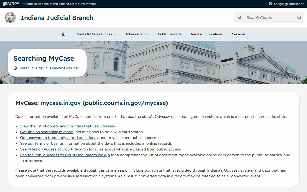 Crawford County Clerk of the Circuit Court MyCase help