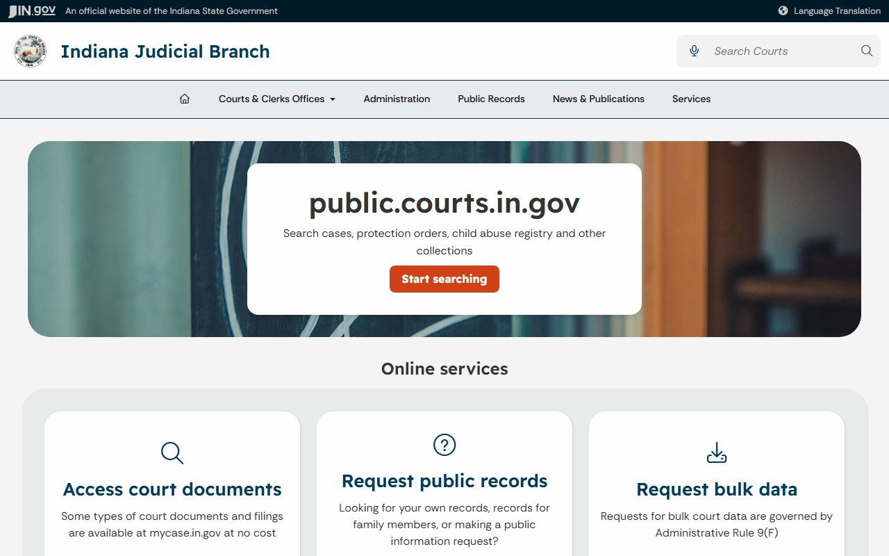 Crawford County Clerk of the Circuit Court Indiana public records guidance
