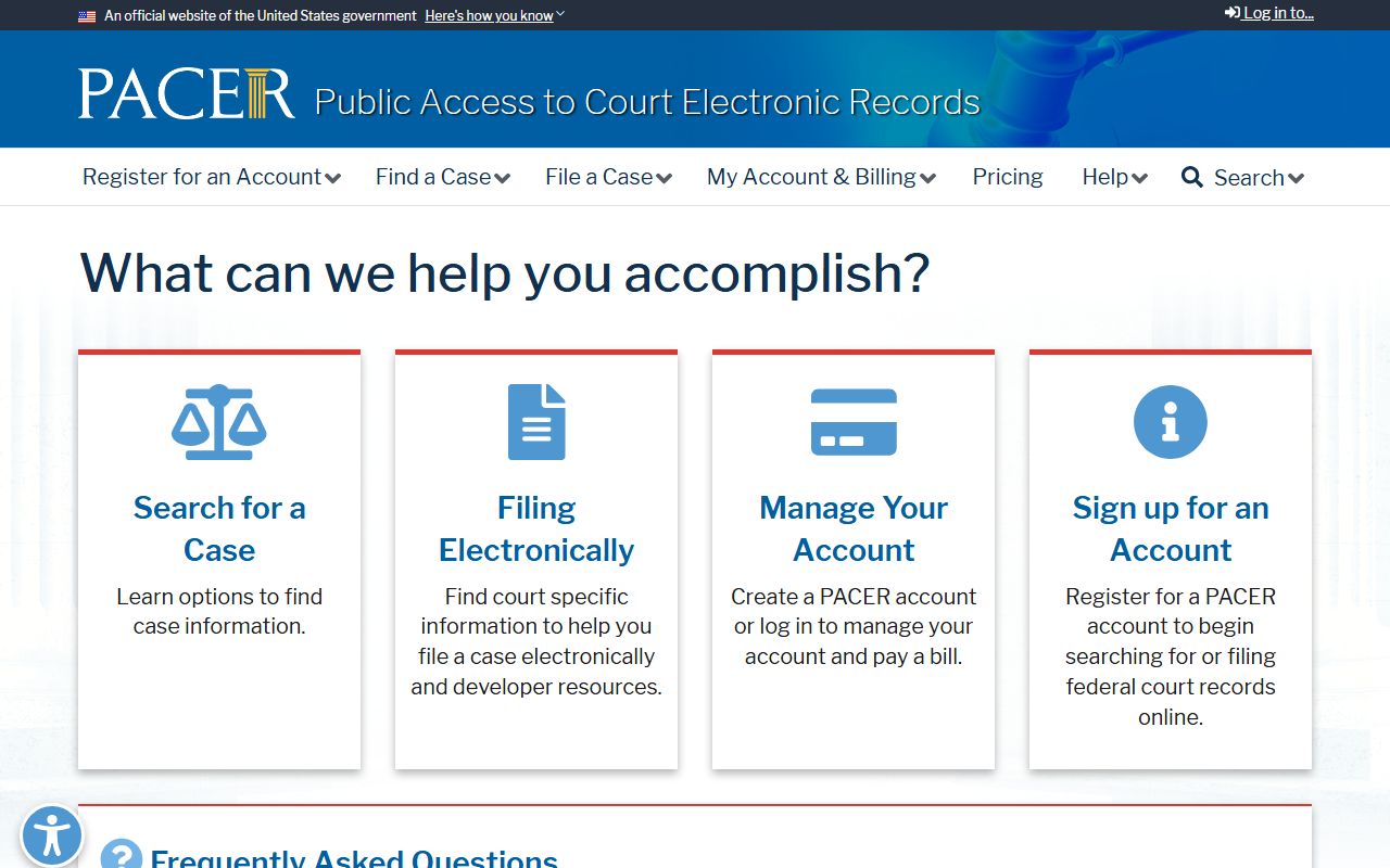 Crawford County court dockets PACER federal system