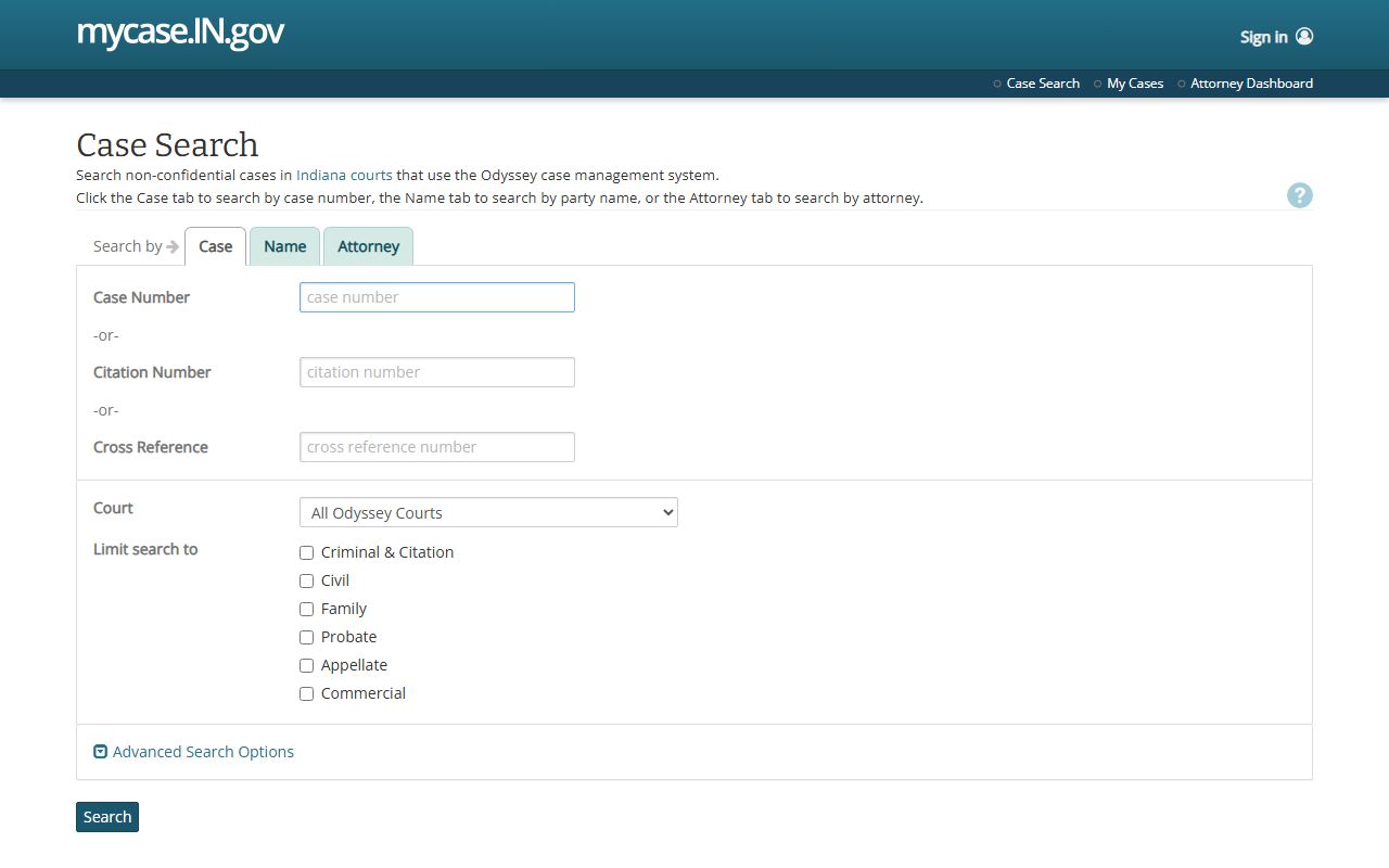 Crawford County court records MyCase public search portal