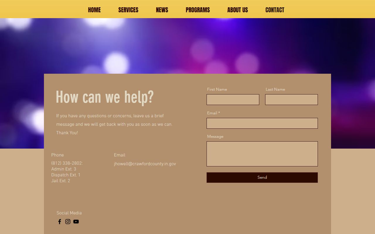 Crawford County warrant records sheriff contact page